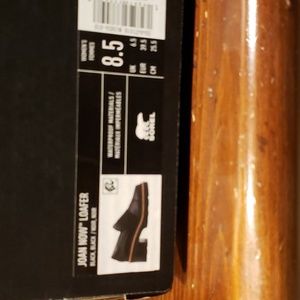 New Sorel Black loafers Size 8.5. Selling for $150.00 brand new.